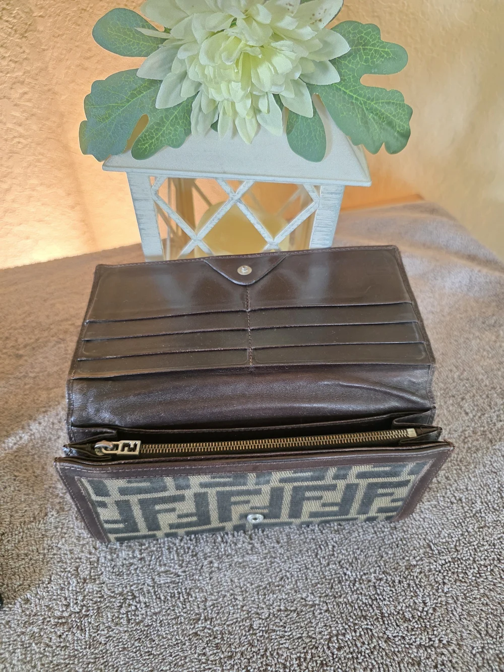 2 Fendi Brown Monogram Wallets - Brown